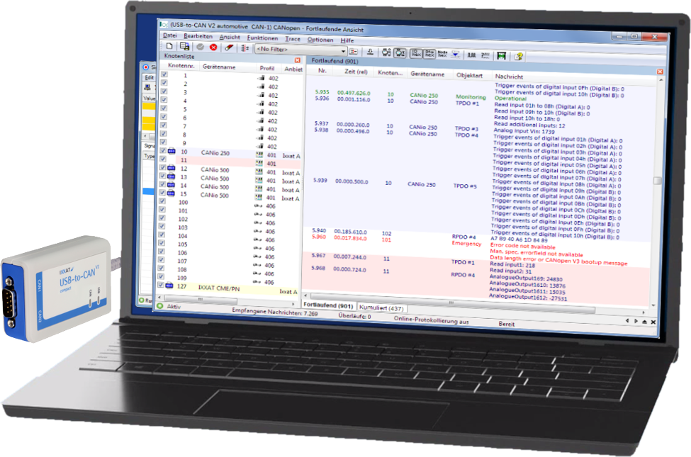 Ixxat CANopen module voor canAnalyser/canAnalyser-lite 3