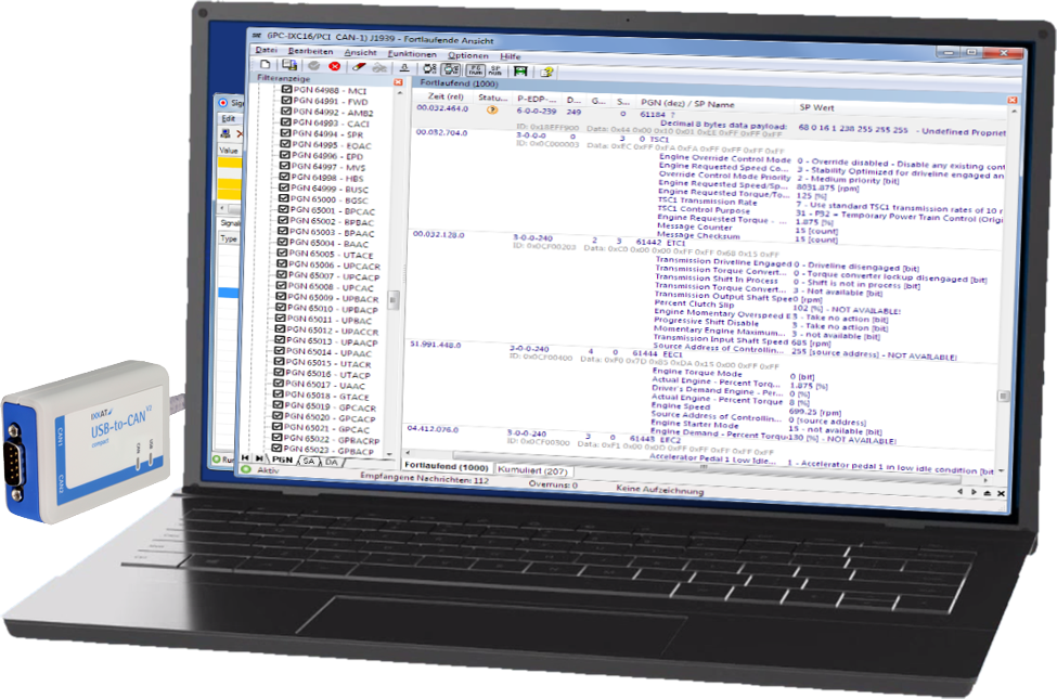 Ixxat J1939 module voor canAnalyser/canAnalyser-lite 3